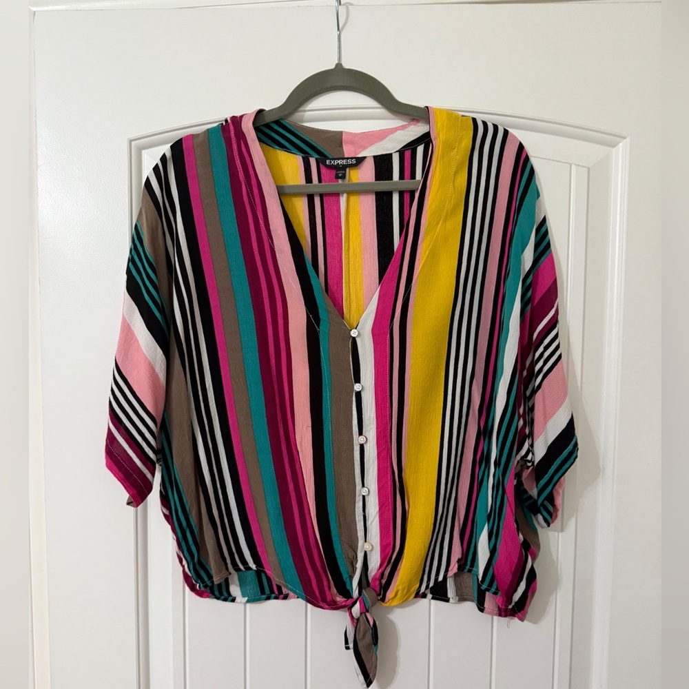 Express Colorful Striped Blouse